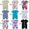 Baby designer kleding bedrukt baby meisje rompertjes korte mouw peuter jongen jumpsuits katoen kinderen playsuits zomer babykleding DW5257