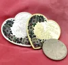 Heart-shaped commemorative coin, special-shaped gold and silver coin, lover's foreign currency, Niue rose love coin, wedding commemorative c