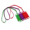 Silikon lanyards halsband halsband sling korthållare rem för iPhone x 8 Universal mobil mobiltelefon6150888