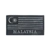 3D-Stickerei-Patch mit Malaysia-Flagge, Armee, taktische, militärische, malaysische Flaggen, Moral-Patches, Emblem-Applikationen, gestickte Abzeichen