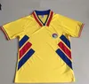 1994 Retro Edition Roemenië Soccer Jersey 1994 Wereldbeker Roemenië Home Rood 6 Chiriches 10 Maxim Soccer Shirt weg Geel # 9 Raducioiu Footbal