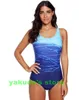 wholesale Grande grande plus ragazza sport Bikini set spiaggia Gradiente un pezzo sexy ventre che copre sottile angolo piatto Stripe Stampa costumi da bagno yakuda