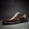 Brogue classic formale elegante coiffeur bruno scarpe in pelle marrone uomo abito da sera d'ufficio Erkek C