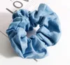 10 pz/lotto Colore Chiaro Elasticità Scrunchie Donne Ragazze Corda Dei Capelli Cravatta Moda Blu Plaid Fascia Elastica Dei Capelli Coda di Cavallo Titolare Hairband