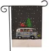 New Merry Christmas Garden Flags Car Pupazzo di neve Stampa Lino Cortile Appeso Bandiera Decorazione della casa Banner portatile