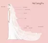 New High Quality Fashion Designer Elegant Lace Applique Edge White Ivory Floor Length Two Layer Bridal Veil