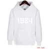 1984 Drukuj mężczyźni Women High Street Pullover Bluver Gosh Rub Lovers Casual Fashion Hooded Blushirt Active Sweters Top