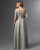 Silverlace Mother of the Bride Dresses A-Line Mewflees Chiffon Lace in pizzo più size abiti da sposa lunghi eleganti