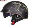 Certificazione GXT DOT Casco moto retrò Casco moto Scooter Vintage Mezza faccia Biker Moto Crash Casco moto Casco Moto4788264