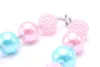 Pink Color Flower Toddler Chunky Bead Necklace Favorite Kid Girl Bubblegum Chunky Necklace Jewelry Children Gift