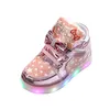 تصميم جديد 2017 جديد طفل رضيع أزياء أحذية رياضية ستار مضيئة الطفل عارضة الملونة ضوء الأحذية طفل بوي الفتيات الأحذية
