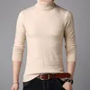 Men Turtleneck Sweater Knitted Pullover Winter Sweater Male High Turtle Neck Plus Size Mens Coats Black White Red M-3XL