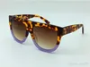 Nowy vintage okulary przeciwsłoneczne CE41026 AUDREY Fashion Sunglass Women Design Big Rame Flap Top Oversize Invasses Leopard2510249