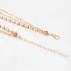 SHIXIN Layered Crystal Chain Necklace For Women Fashion Pendant Necklace Religious Jewelry Neckless Decoration on the Neck