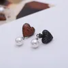 Fashion- Poker Earrings For Women Brand Designer Wedding Jewelry 925 Silver Ear Studs Lady CZ Pearl Stud Earring