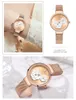 Naviforce Neue Uhren für Frauen Top Marke Schöne Blumenquarz Frauen Armbanduhr Edelstahl Mesh wasserdichte Mädchen Clock205d