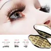 Magnetisk magnet Ögonfransar Ögonmakeup Set Tjock god kvalitet (3 par / 12pcs) 3d Mink Magnetic False Eyelashes Dropshipping