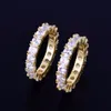 4MM Size 612 1 Row Tennis Chain Circle Big Baguette Cubic Zirconia Ring for Men Women5802217