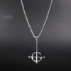 Bijoux pour hommes Punk Roker Ghost B C collier goule sans nom en acier inoxydable hommes 35 50mm pendentif merch logo symbole bijoux 256y