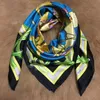 Moda - wiosna i jesień 100% jedwabny materiał 90cm * 90 cm Square Scarves Drukuj trzy kolor dla kobiet