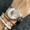 Fashion M crystal design Brand Watches women Lady Girl style Metal steel band Quartz Wrist Watch M75