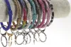 13 Farben Silikon Handgelenk Schlüsselanhänger Glitzer Kristall Strass Silikon Armband Schlüsselanhänger Armreif Kreis Auto Schlüsselanhänger Schmuck Armband D22904