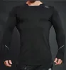 O-Boyun Erkeklerin Casual Gömlek Mektup Baskı Tankları O-Neck T -Shirt Sıkı Kas Vücut Geliştirme Hız Kurutma Kalça -hop T Trend