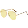 Top qualité femmes lunettes de soleil sans cadre femme marque Designer rétro rétro lunettes de soleil pour femme femme flèche lunettes de soleil sans cadre