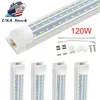 أنابيب LED متكاملة الباب المدمجة V شكل 8 قدمًا LED Tube Light 6500K 90W 120W 150W عدسة واضحة