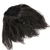 VMAE Brezilya Doğal Siyah 12 ila 26 inç 4B Afro Kinky Kıvırcık 120g Horsetail kütikül Hizalanmış Bakire Remy İnsan Saç Çizim At kuyruğu