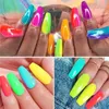 12 kleuren / doos fluorescerend neon pigment oogschaduw make-up palet glitter shimmer oogschaduw gezicht lichaam nail art cosmetica gereedschap