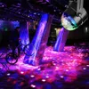 AUCD LED 3W RGB Magic Crystal Ball Effect Lichtgeluidscontroller Laser Roterende mini draagbare projectorlampmuziek KTV Disco DJ Party Stage Lighting MQ-03-A