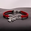 10 pcslot Infinity Love 8 Bracelet drapeau à carreaux drapeau pendentif à breloque femmes hommes simples bracelets bracelets bijoux cadeau A1384642238