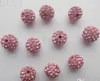 Best HOT fashion 10mm Pink Micro Pave CZ Disco Ball Crystal Bead Bracelet Necklace Beads.DIY for bracelet can choose color
