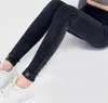 Plus Size Coton Déchiré Taille Haute Boyfriend Jeans Femmes Noir Haute Stretch Denim Pantalon Maman Jeans Femme Pour Femmes D65