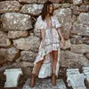 Khalee Yose Gypsy Floral Maxi Dress Mulheres Hollow Out Large Lace Up Backless Hippie Bohemian Chic Sexy Beach Party Vestido