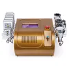 8in1 Kavitation Kroppsform 40k Ultraljud Viktminskning Tripolar Bipolär RF Vakuum Fettsugning Lipo Laser Slimming Cooling Head Salon Machine