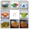 Mouth Blown Modern Decorative Glass Wall Plates Hand Blown Murano Art Glass Wall Decoration Plates Hand Blown Glass Hanging Wall Plates