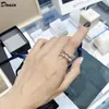 Donia jewelry luxury ring exaggerated three-ring copper inlaid full of zircons European and American creative designer gifts