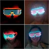 LED-Partybrille, EL-Draht, fluoreszierendes Blitzglas mit Fenster, Neujahr, Ostern, Abschlussfeier, Geburtstag, Party, Bar, dekorative leuchtende Bar-Brille