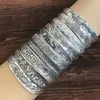 Neue Retro Manschette Armbänder Tibet Silber Metall Carving Fisch Elefanten Blume Armreifen Vintage Gypsy Schmuck Weibliche Geschenke
