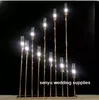 New style Star spring 10 heads LED candle light walkway stand for wedding event stage decoration senyu0153