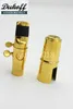 Alto Tenor 소프라노 색소폰 용 새 Dukoff Metal Gold Lacquer 마우스 피스 고품질 Sax Nozzle 크기 5 6 7 8 9 액세서리 액세서리