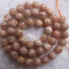 10 Strand Genuine Sunstone Beads Liso Redondo Pêssego Natural Pêssego Pedra Gemstone Solta Espaçador Beads 4mm-14mm para artesanato de jóias Fazendo suprimentos