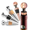 Wooden Wine Bottle Stoppers Metal Silica Gel Wine Stopper For Bar Tools Kitchen Accessories