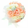 23x27cm casamento segurando flores flor artificial noiva casamento casamento favores e presentes com laço de seda fita de pérola decoração