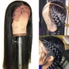 Perucas de cabelos frontes de renda reta peruana perucas de renda dianteira com cabelos de bebê pré -arrancada linha de cabelo natural 150 Remy Lace de extremidade completa W7265108