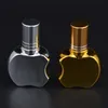 100 X 10ml Apple Shape Empty Glass Roll On Bottles With Golden/Silver Refillable Essential Oil Roll-On Perfume Bottles Wholesale