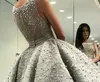 2020 Arabic Aso Ebi Lace Pearls Lussuoso abito da ballo da ballo da ballo Hi-Lo vestiti sexy Abiti di reception formale Sexy Accoglienza ZJ215