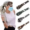 Sport Headband Yoga Headbands med knapp Elastisk Leopard Tryckta huvudband Headwrap Utarbeta Gym Hårband för sport övning CYP768